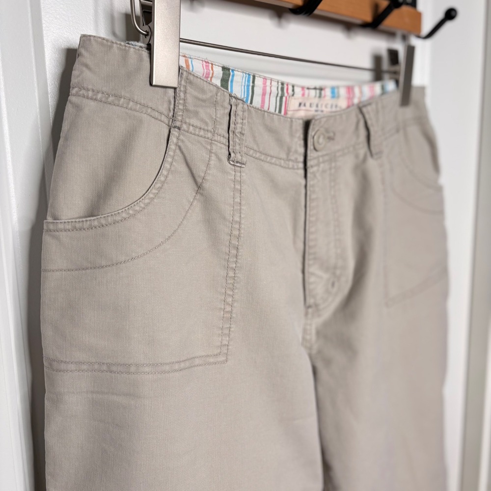 Maurices Women's Khaki Pants Cotton Straight Leg Utility Workwear Beige Sz 11/12
